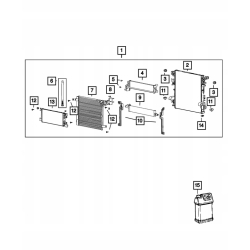 Chłodnica baterii akum WRANGLER JL eTorque 3.6 2.0 68314788AB
