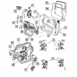 Linka drzwi lewa cięgno WRANGLER JK 68089335AA