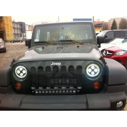 Reflektory LED Jeep Wrangler JK - HOMOLOGACJA E8