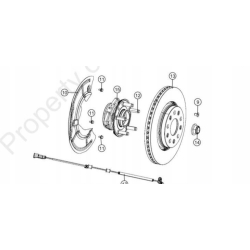 Tarcza ochronna prawa osłona piasty WRANGLER JL GLADIATOR JT 68444104AB