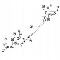 Izolator / guma - wieszaka / mocowania wydechu WRANGLER JK 3.6L V6 - Gas 15-18 68257853AA