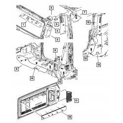 Kratka klapy tylnej WRANGLER JK 07-18 5KJ01XDVAC