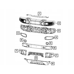 Listwa nad zderzak przedni WRANGLER JL GLADIATOR JT 6MA00RXFAA 6MA00RXFAB