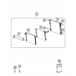 Chłodnica, chłodnice, pas - zestaw WRANGLER JL 2.0T USA EU 68272753AF