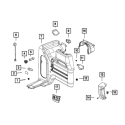 Plastik bagażnik lewy JEEP WRANGLER JL 2018+ 6BM31TX7AH