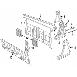 Błotnik prawy tylny poszycie karoserii Jeep GLADIATOR JT 20+ 68346522AC