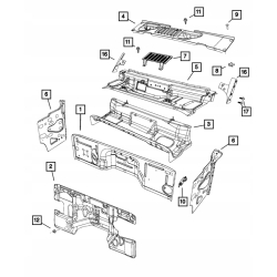 Kratka podszybia podszybie JEEP WRANGLER JK 07-17 55395321AC