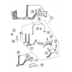 Poszycie lampy narożnik okular puszka Jeep Wrangler JK 13-17 4D 68230222AA