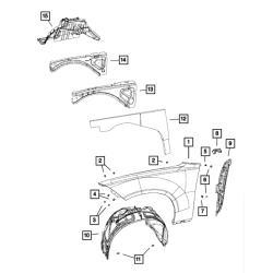 Błotnik przedni lewy DODGE CHARGER 2015-2023 68660685AA 68213061AC