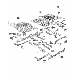 Pas tylny bagażnika belka WRANGLER JK 2D 4D 2007+ 68239339AA