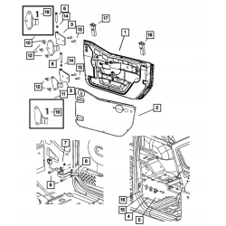 Panel zewnętrzny drzwi połówkowych WRANGLER JK 55395433AB