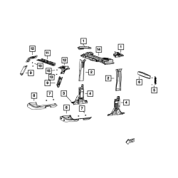 Osłona plastik listwa słupka b prawa JEEP WRANGLER JK 11-18 5KP66DX9AD