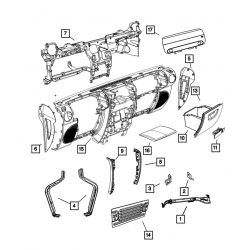 Panel tablicy rozdzielczej Mopar - Jeep Wrangler JK 11-15