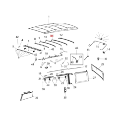 Poprzeczka Soft Top 18-20 Jeep Wrangler JL 68394526AA