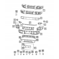 Belka pod zderzak przedni  WRANGLER JL 18+ EU 68295606AB