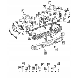 Plastik zderzak WRANGLER JL SAHARA RUBICON PDC 6QE17RXFAC