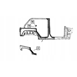 Błotnik tylny prawy JEEP WRANGLER JK 4D 07-17 55397016AI