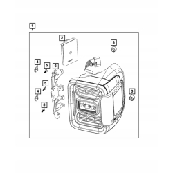 Prawa lampa tylna - mocowanie JEEP GLADIATOR JT 68518252AA