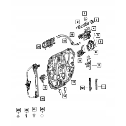 Klamka drzwi przednich lewych z modułem KEYLESS WRANGLER JL JT 68307269AC