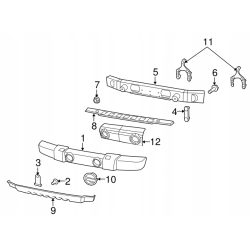 Nakładka zderzak plastik zderzaka WRANGLER JK USA 1BE94RXFAC