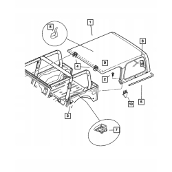 Mocowanie dachu śruba dachu WRANGLER TJ 1996-2006 6506825AA