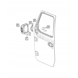 Obudowa lusterka lewego  WRANGLER JL GLADIATOR JT 68361961AA