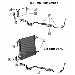 Chłodnica i przewody chłodnicy automatu  WRANGLER JK 3.6 2012+ 68143895AA 68143893AA 68143895AB