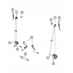 Pas bezpieczeństwa zaślepka przód WRANGLER 2007-17 5HF07DX9AE