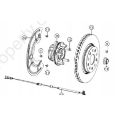 Tarcza ochronna lewa osłona piasty Gladiator Wrangler JL Mopar 68444105AB