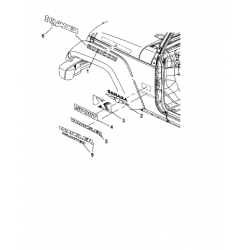 Naklejka DECAL Błotnik Mopar Jeep Wrangler JK 07-17