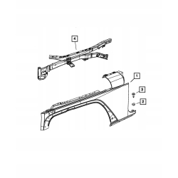 Fartuch / wzmocnienie lewe / podłużnica lewa WRANGLER JK 07-17 MOPAR 55395351AL